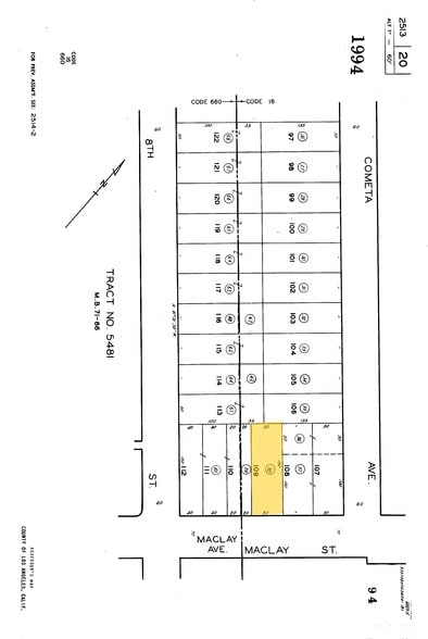 13311 Maclay St, San Fernando, CA à vendre - Plan cadastral - Image 2 de 5