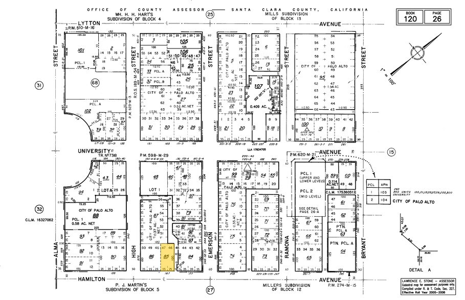 167 Hamilton Ave, Palo Alto, CA à louer - Plan cadastral - Image 1 de 1