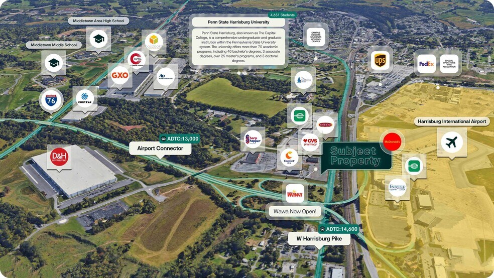 1565 W Harrisburg Pike, Middletown, PA à vendre - Aérien - Image 2 de 2