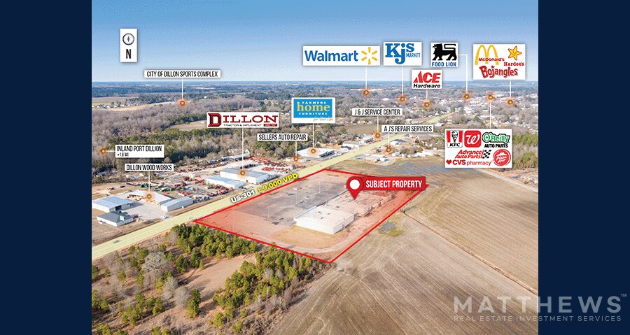 1414-1426 Us-301 S, Dillon, SC for sale - Building Photo - Image 3 of 4