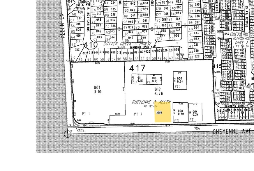 3552 W Cheyenne Ave, North Las Vegas, NV à vendre - Plan cadastral - Image 2 de 4