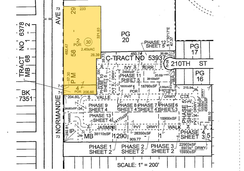 20950 S Normandie Ave, Torrance, CA à louer - Plan cadastral - Image 2 de 5