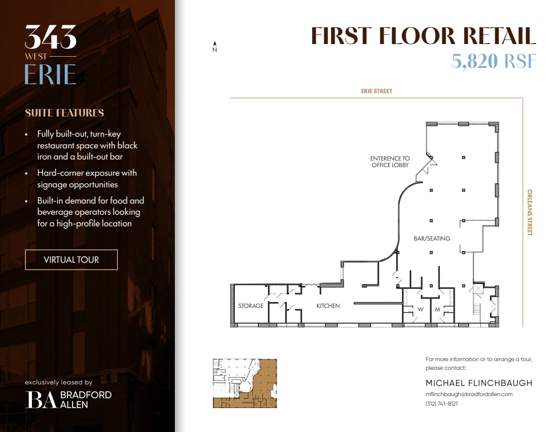 343 W Erie St, Chicago, IL à louer Plan d’étage- Image 1 de 9