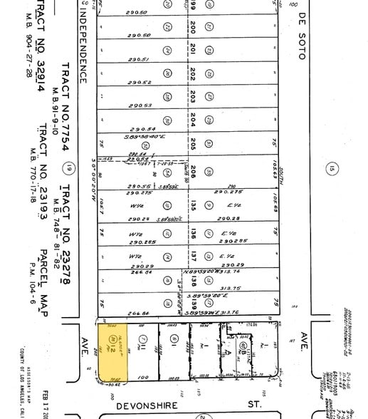 20953 Devonshire St, Chatsworth, CA for lease - Plat Map - Image 2 of 2