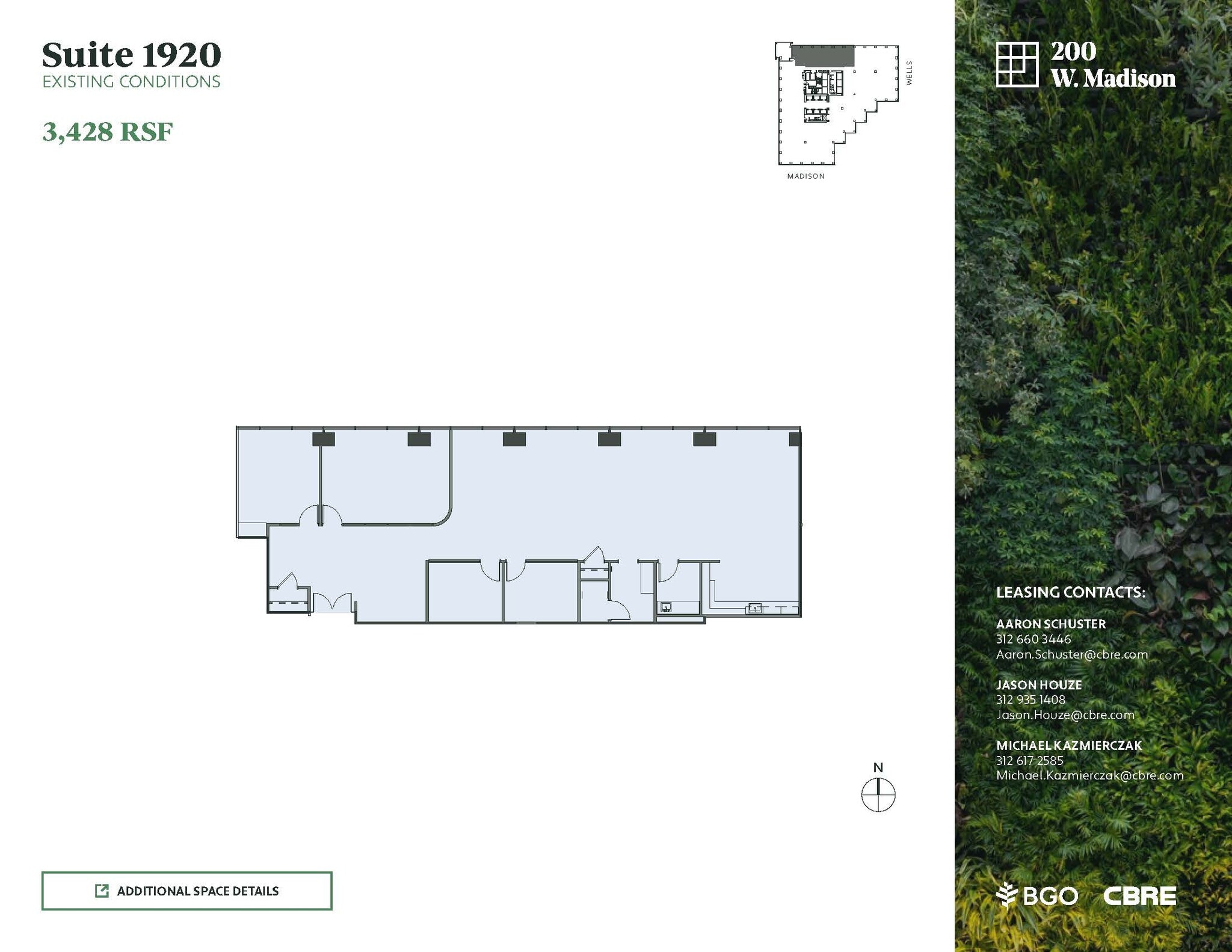 200 W Madison St, Chicago, IL à louer Plan d’étage- Image 1 de 2