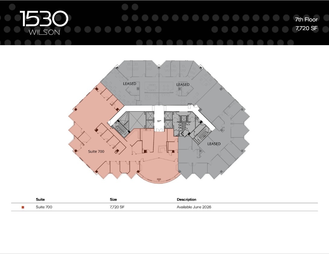 1530 Wilson Blvd, Arlington, VA à louer Plan d’étage- Image 1 de 1