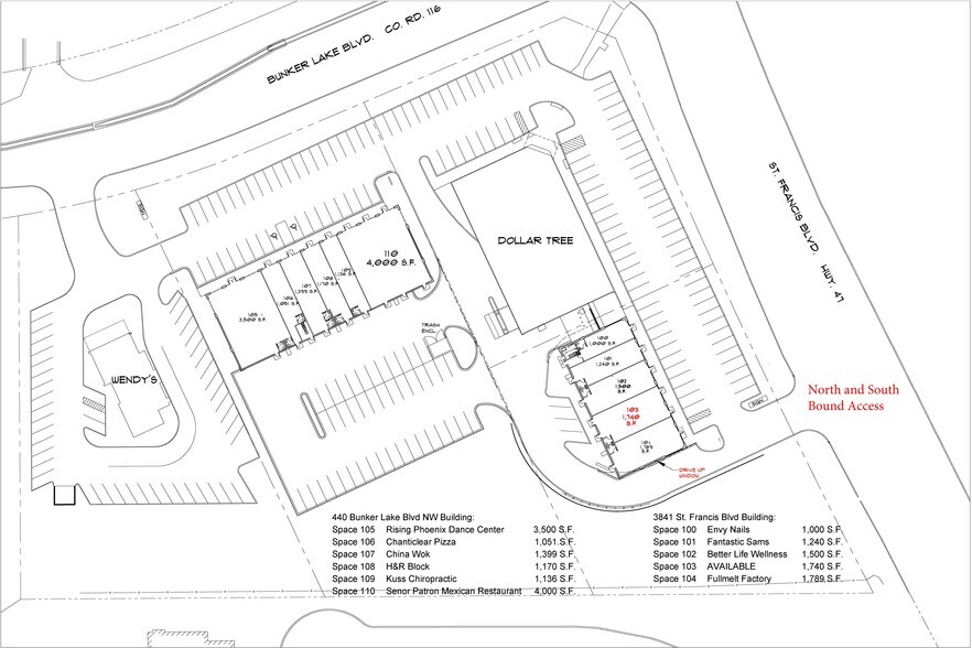 3841 Saint Francis Blvd, Anoka, MN à louer - Plan de site - Image 2 de 8
