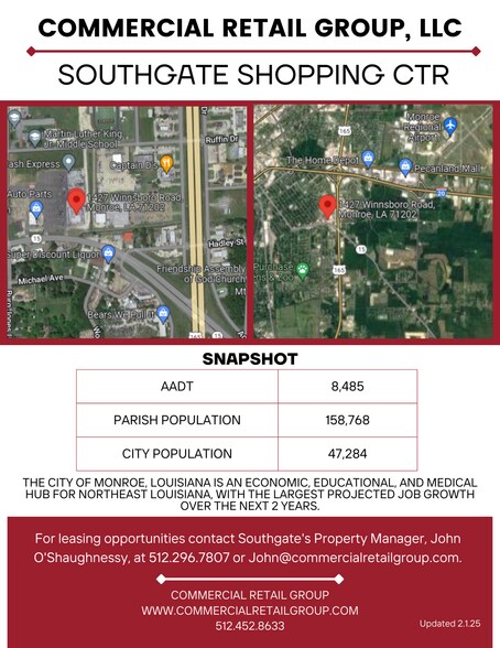 1419-1425 Winnsboro Rd, Monroe, LA à louer - Plan de site - Image 2 de 15