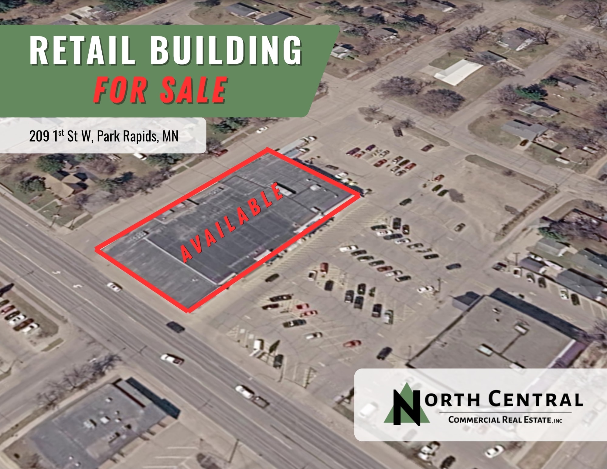 209 1st St W, Park Rapids, MN for sale Aerial- Image 1 of 3