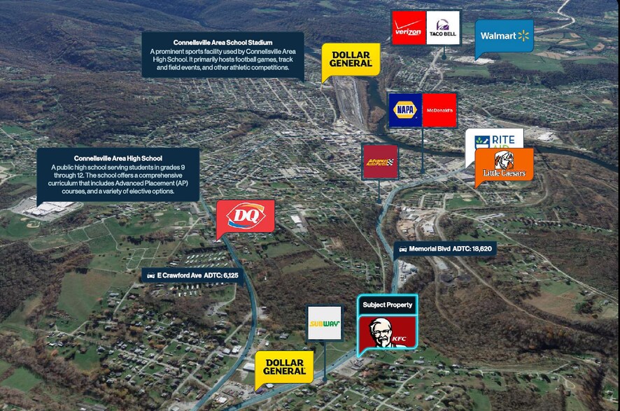 1306 Memorial Blvd, Connellsville, PA for sale - Building Photo - Image 2 of 2