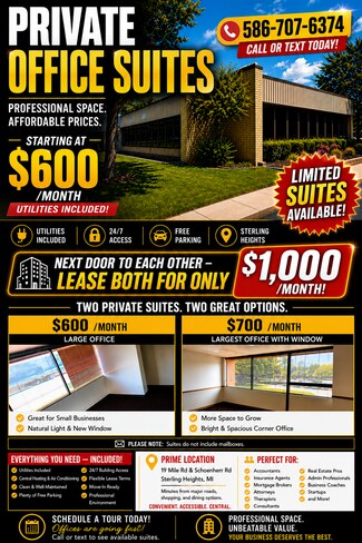 Plus de détails pour 42850 Schoenherr Rd, Sterling Heights, MI - Bureau/Médical à louer