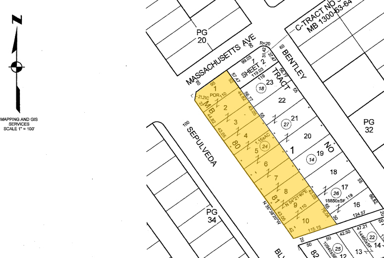 1640 S Sepulveda Blvd, Los Angeles, CA for lease - Plat Map - Image 2 of 19