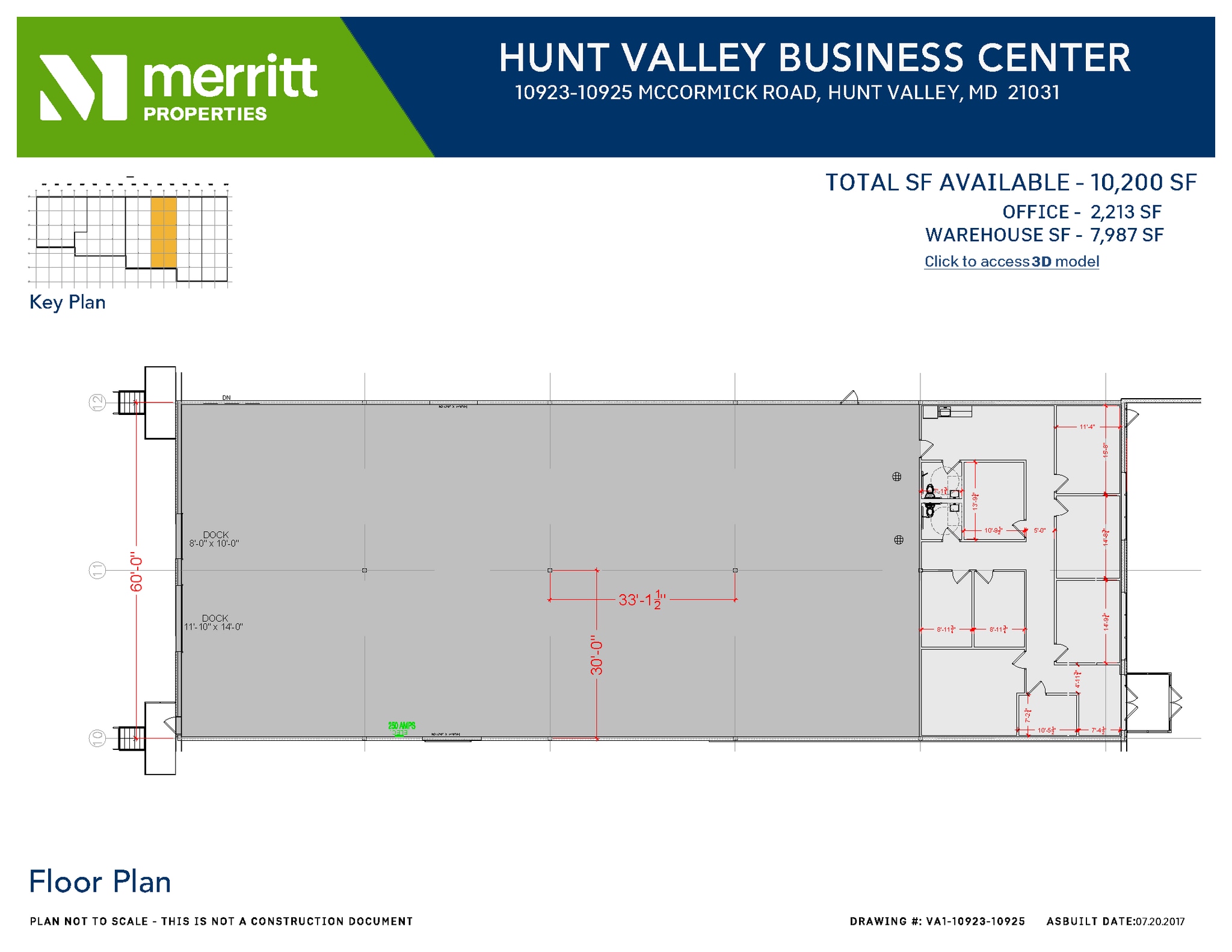 10945-10973 McCormick Rd, Hunt Valley, MD for lease Floor Plan- Image 1 of 2