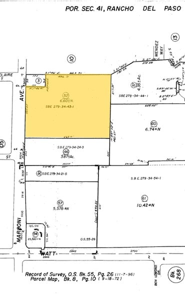 3600 Marconi Ave, Sacramento, CA for sale - Plat Map - Image 2 of 2