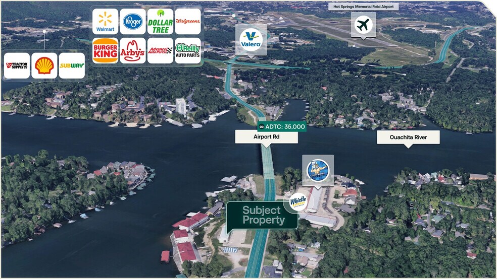 1360 Airport Rd, Hot Springs, AR à vendre - Aérien - Image 2 de 3