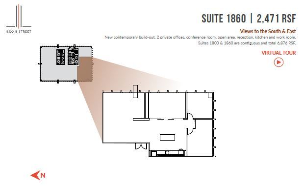 530 B St, San Diego, CA à louer Plan d  tage- Image 1 de 13