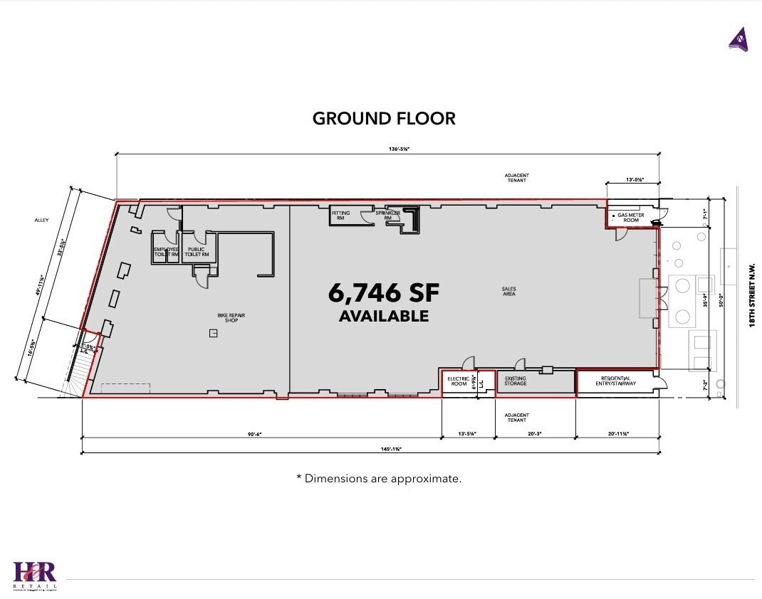 2424 18th St NW, Washington, DC à louer Plan d’étage- Image 1 de 1