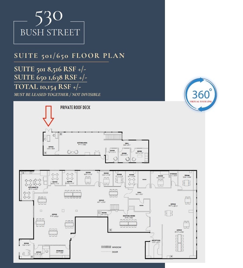 530 Bush St, San Francisco, CA à louer Plan d’étage- Image 1 de 1