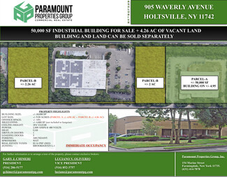 Plus de détails pour 905 Waverly Ave, Holtsville, NY - Industriel à vendre