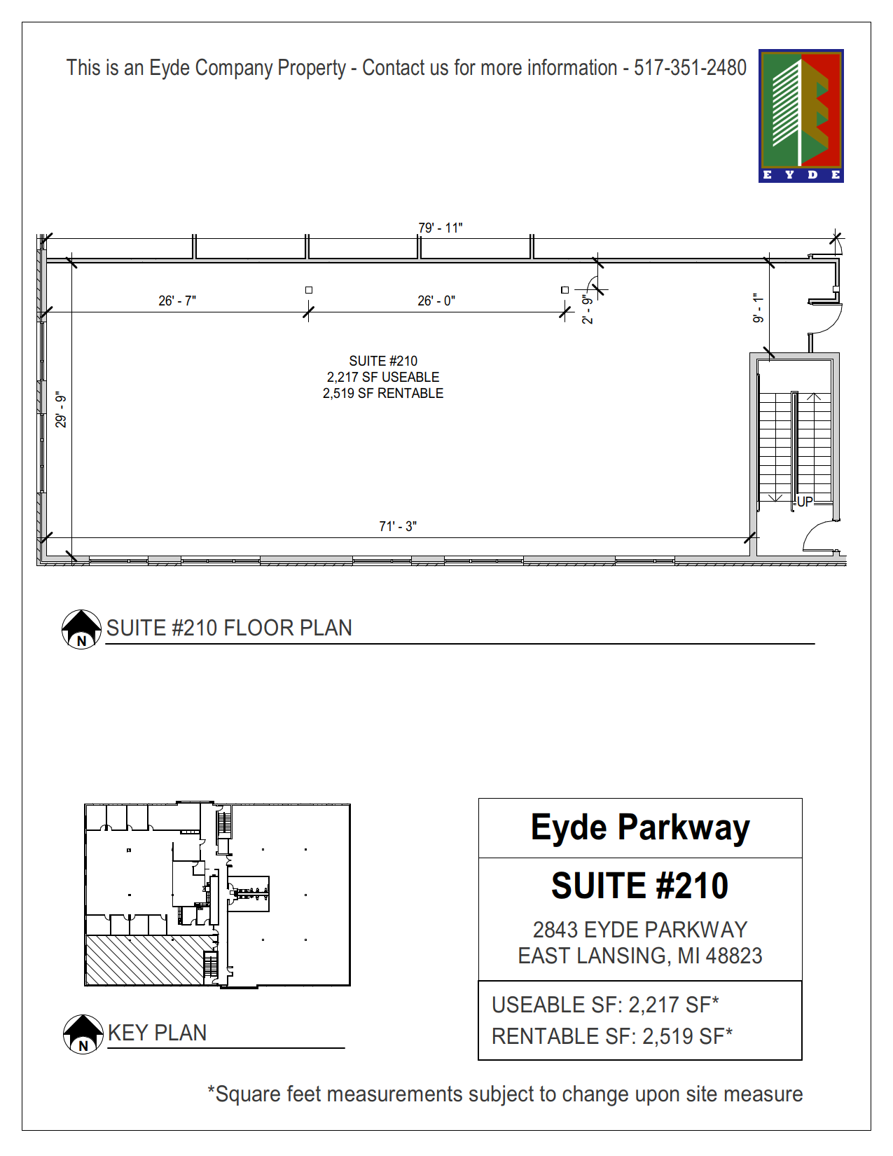 2843 Eyde Pky, East Lansing, MI for lease Floor Plan- Image 1 of 1