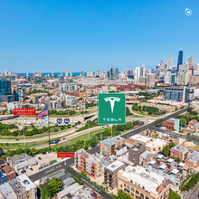 1053-1055 W Grand Ave, Chicago, IL - Aérien  Vue de la carte