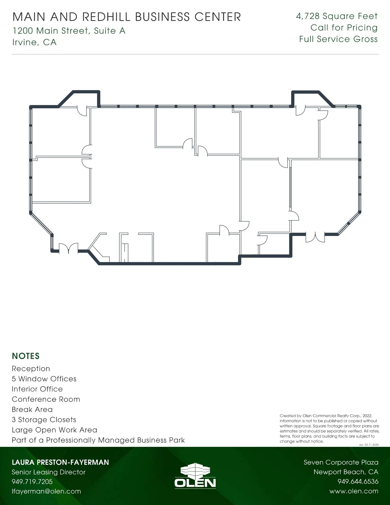 1200 Main St, Irvine, CA à louer Plan d’étage- Image 1 de 1