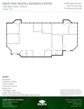 1200 Main St, Irvine, CA à louer Plan d’étage- Image 1 de 1