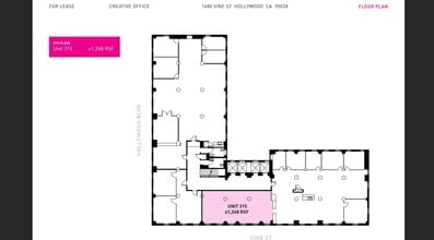 1680 N Vine St, Hollywood, CA for lease Floor Plan- Image 1 of 1