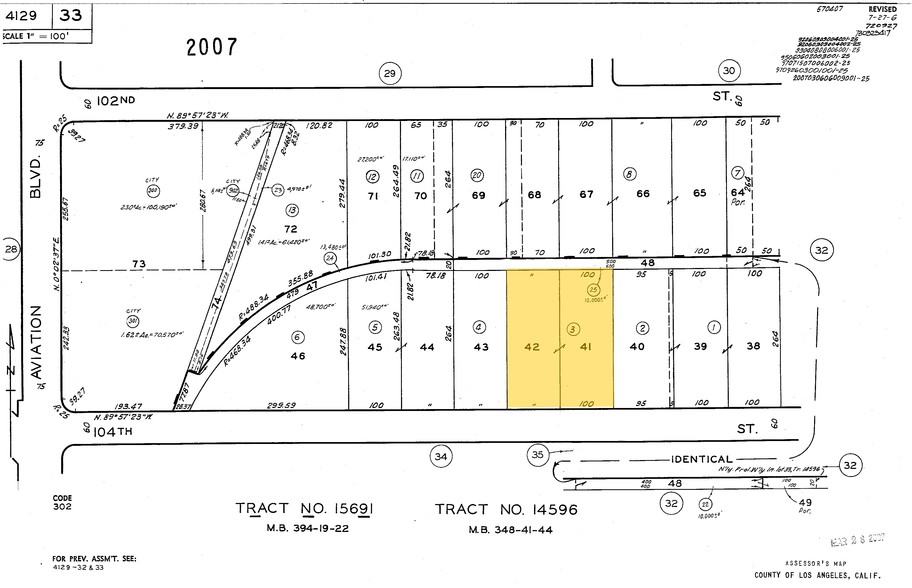 5431 W 104th St, Los Angeles, CA à vendre - Plan cadastral - Image 2 de 7