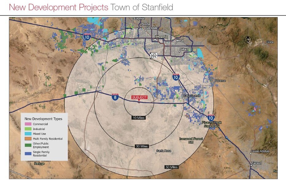 I-8 & Vekol Valley Road Interchange, Stanfield, AZ à vendre - Aérien - Image 3 de 4