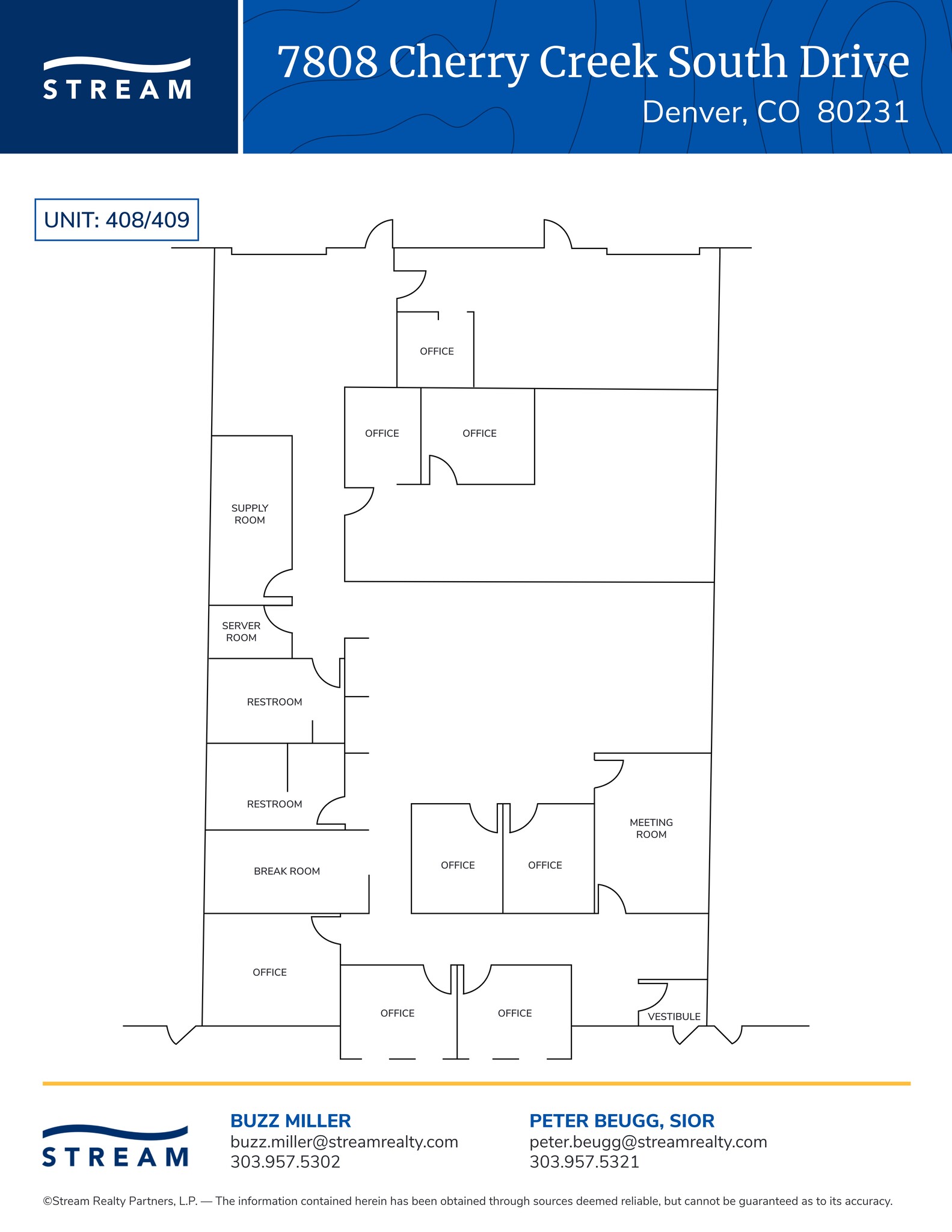 7808 E Cherry Creek South Dr, Denver, CO à louer Plan de site- Image 1 de 1