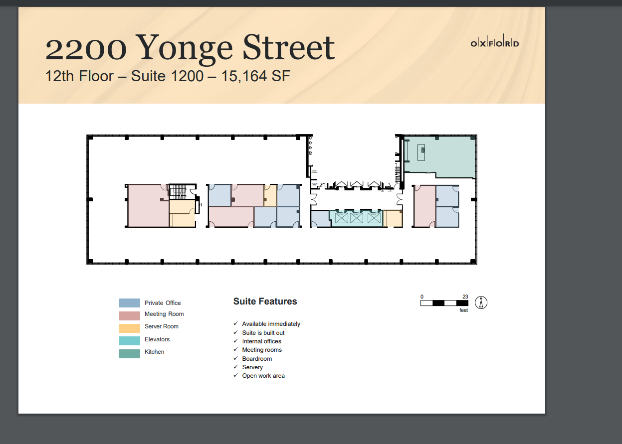 2200 Yonge St, Toronto, ON à louer Plan d’étage- Image 1 de 1