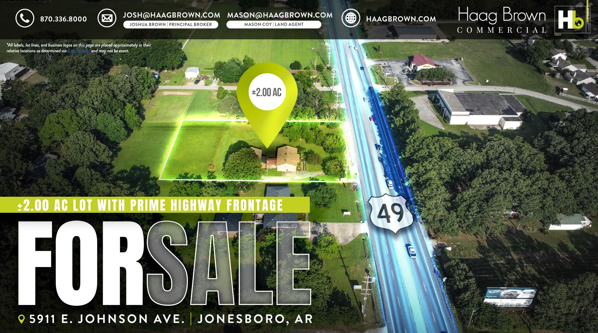 5911 E Johnson Ave, Jonesboro, AR for sale Aerial- Image 1 of 5