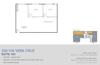 334 Via Vera Cruz, San Marcos, CA for lease Floor Plan- Image 1 of 1