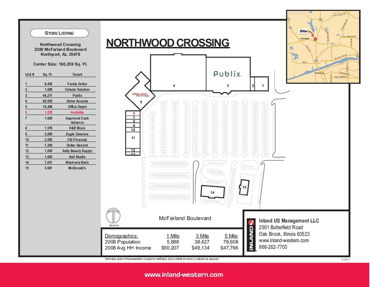 2300-2350 McFarland Blvd, Northport, AL à louer - Plan de site - Image 3 de 6