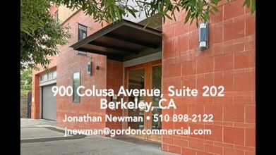 900 Colusa Ave, Berkeley, CA à louer - Vidéo sur l’inscription commerciale