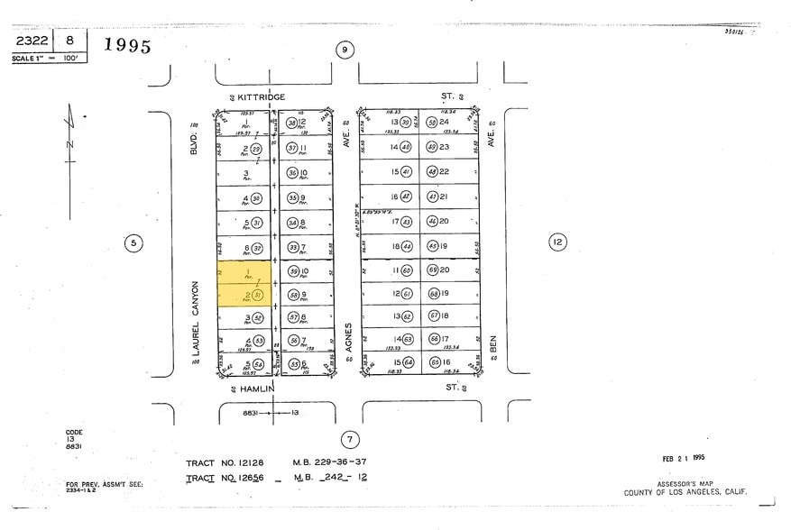 6522-6528 Laurel Canyon Blvd, North Hollywood, CA for lease - Plat Map - Image 3 of 3