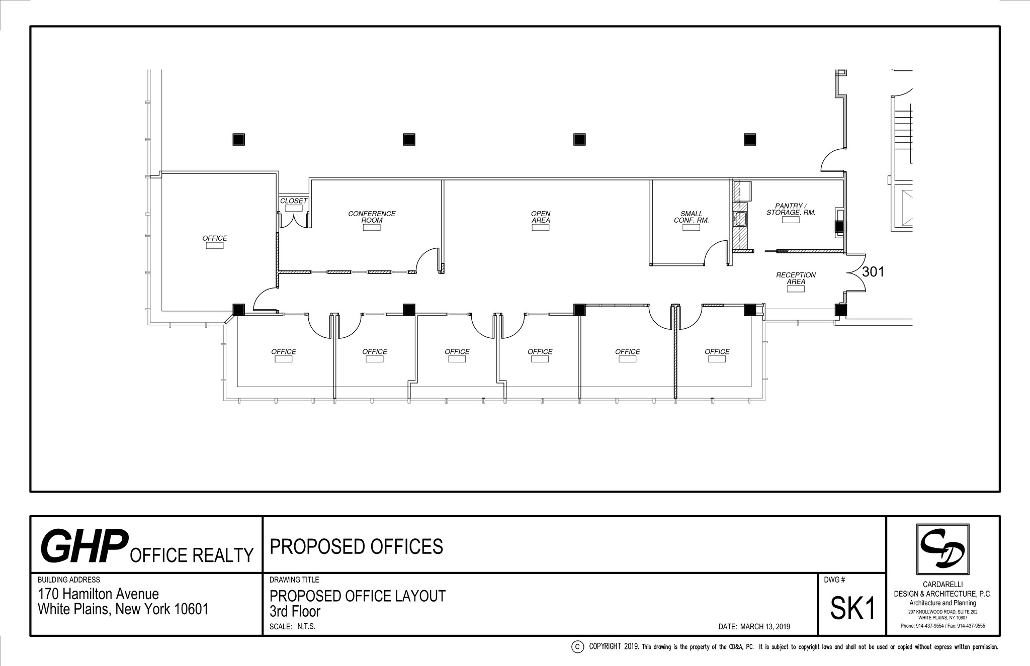 170 Hamilton Ave, White Plains, NY à louer Plan de site- Image 1 de 1