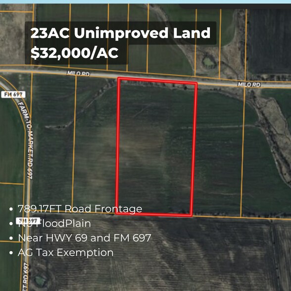 Milo Rd 23AC, Whitewright, TX for sale - Building Photo - Image 1 of 5