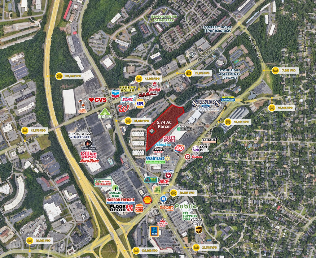 372 Palisades Blvd, Birmingham, AL for sale Aerial- Image 1 of 2