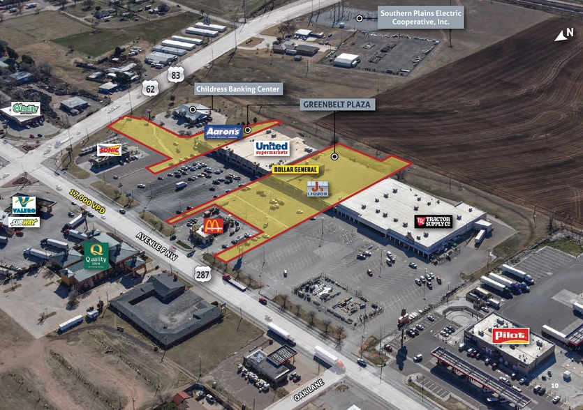 2209 Avenue F NW, Childress, TX for lease - Aerial - Image 2 of 17