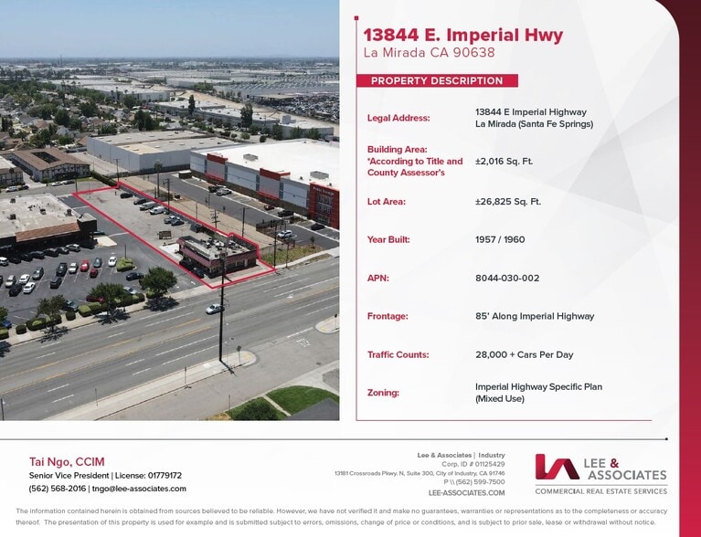 13844 Imperial Hwy, La Mirada, CA for sale - Building Photo - Image 2 of 2