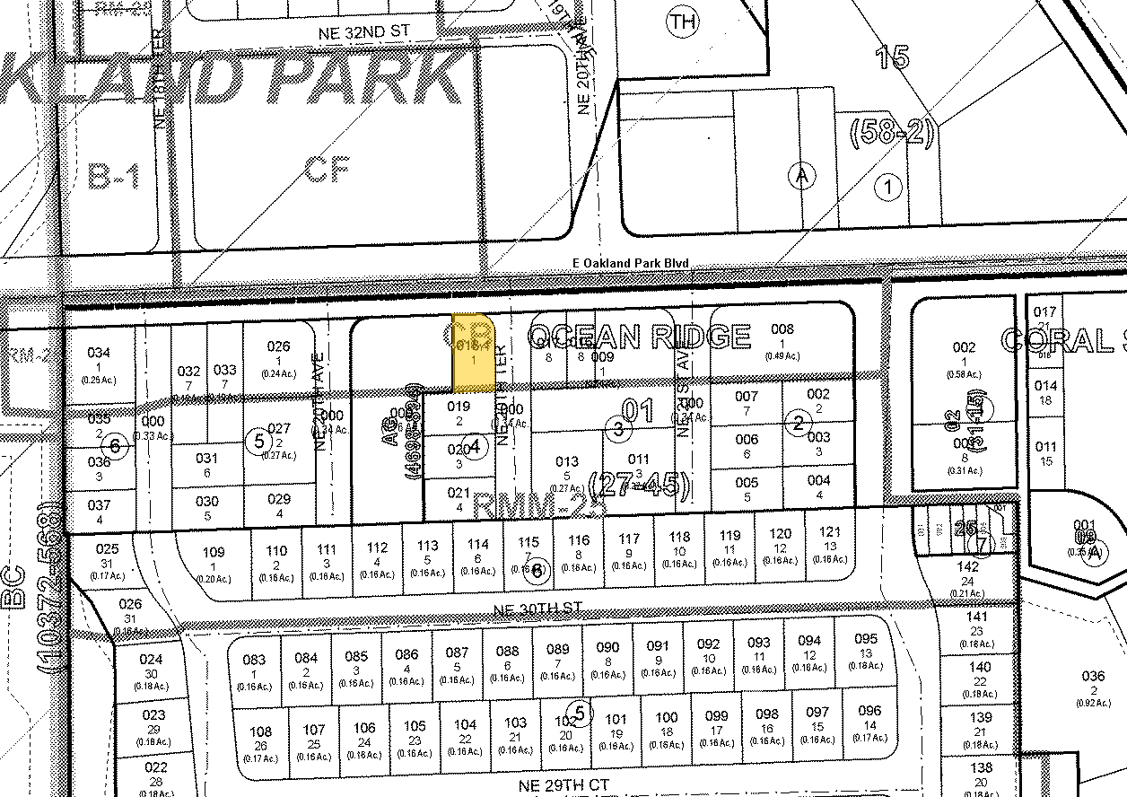 2020 E Oakland Park Blvd, Fort Lauderdale, FL à vendre Plan cadastral- Image 1 de 1