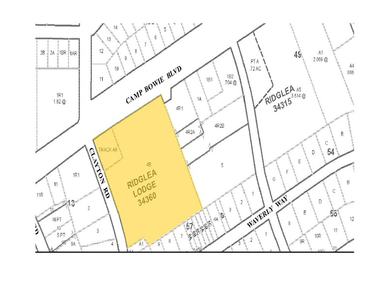 6479 Camp Bowie Blvd, Fort Worth, TX for sale - Plat Map - Image 1 of 1