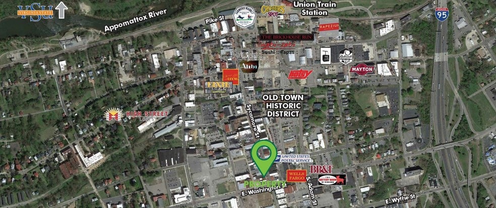 8 N Sycamore St, Petersburg, VA for lease - Aerial - Image 2 of 3