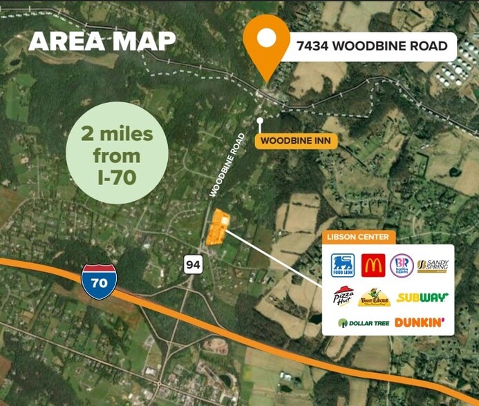 7434 Woodbine Rd, Woodbine, MD for lease - Aerial - Image 2 of 2