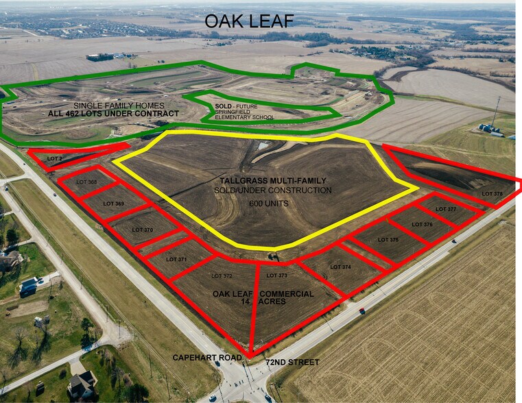 72nd & Capehart Rd, Papillion, NE à vendre - Aérien - Image 3 de 3