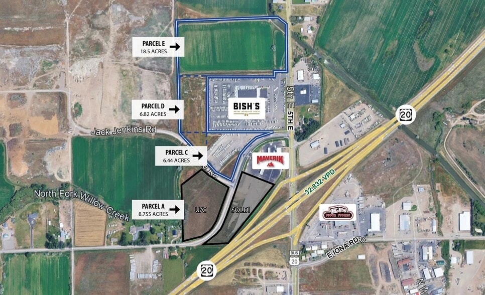 3855 N 5th E, Idaho Falls, ID for sale - Aerial - Image 2 of 3