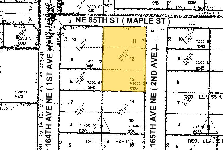 16455 NE 85th St, Redmond, WA à vendre - Plan cadastral - Image 2 de 14