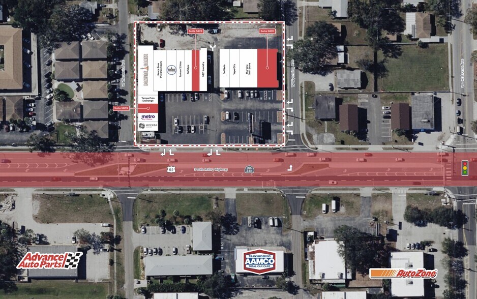 5801-5811 S Dale Mabry Hwy, Tampa, FL à louer - Plan de site - Image 2 de 2